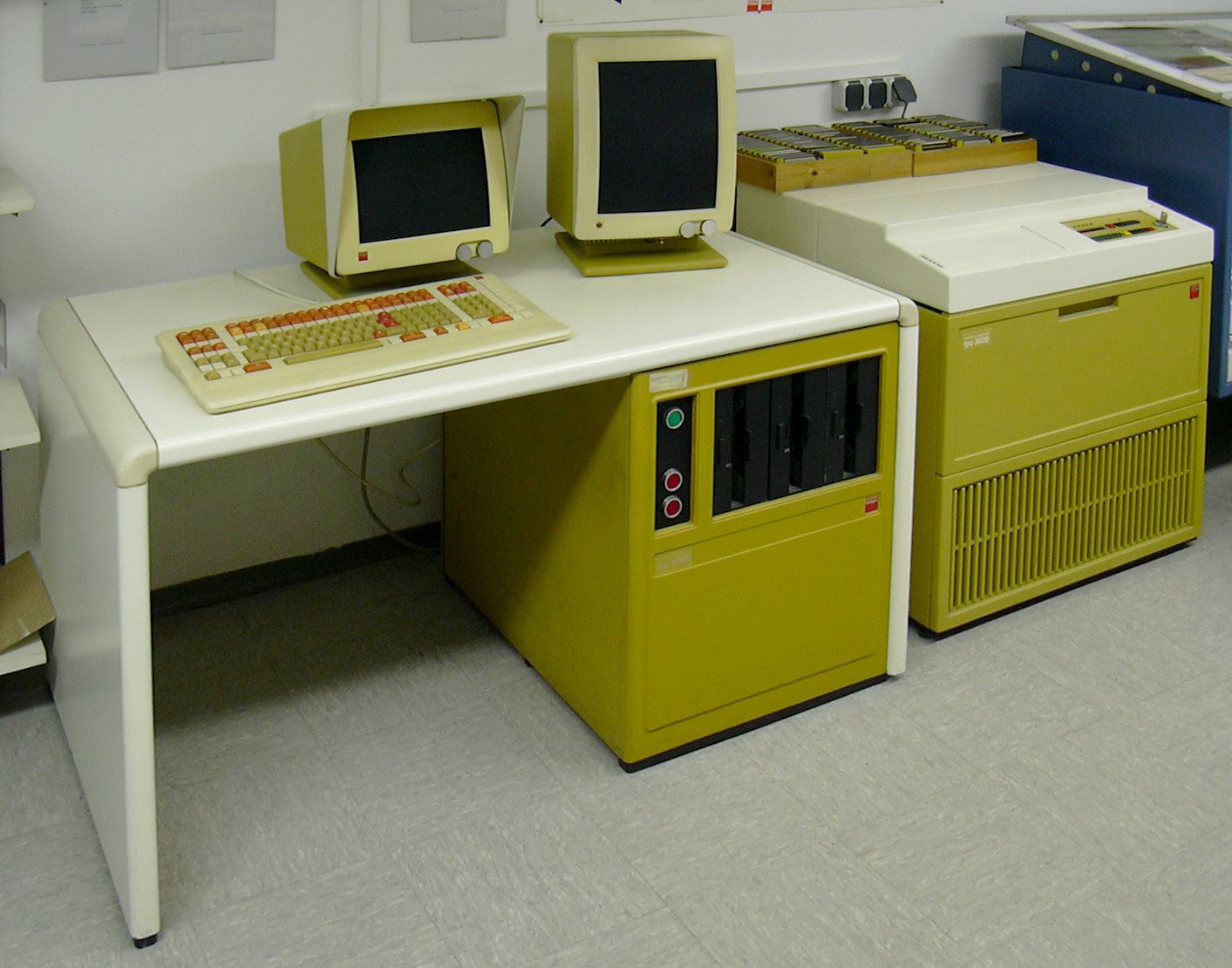 A 1980s phototypesetting machine.