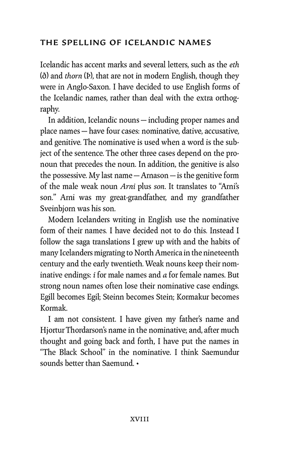 Interior page from *Hidden Folk: Icelandic Fantasies* by Eleanor Arnason, designed by John D. Berry