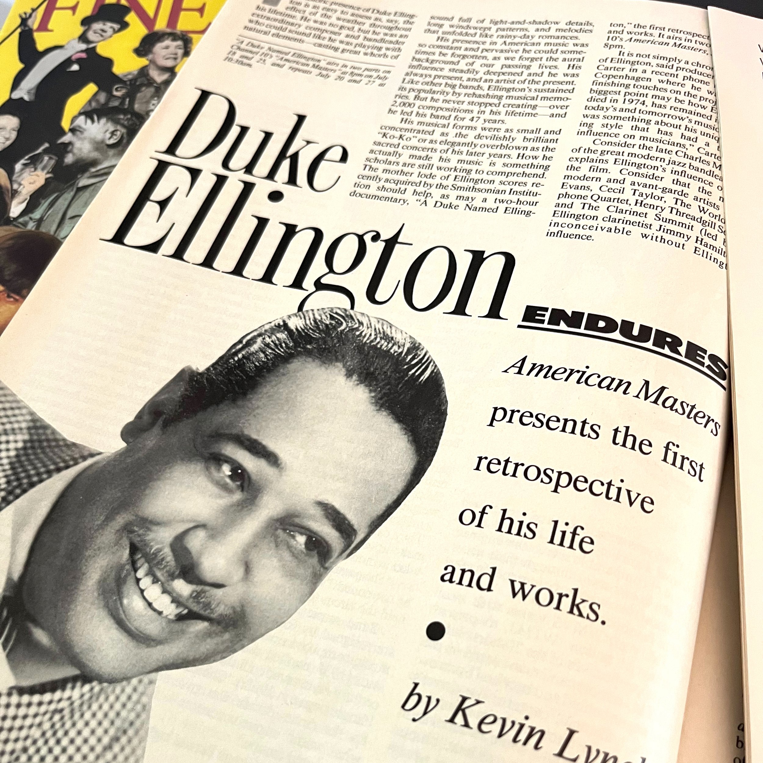 Fine Tuning spread for a Duke Ellington on American Masters.