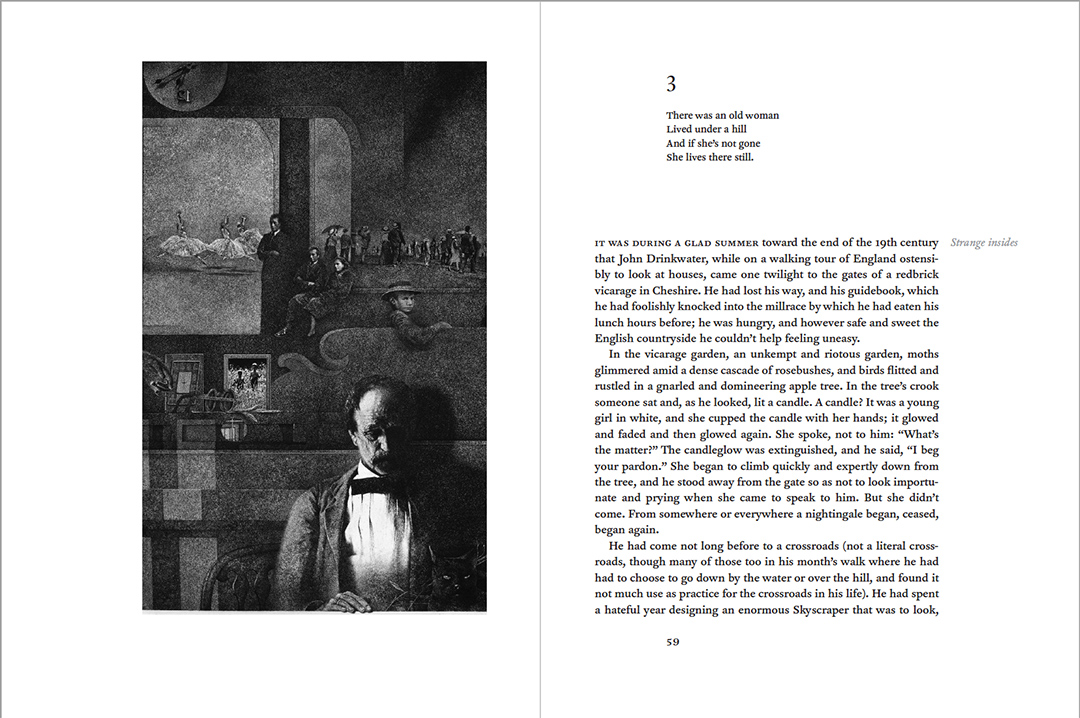 A spread from *Little, Big* 25th Anniversary Edition by John Crowley, designed by John D. Berry