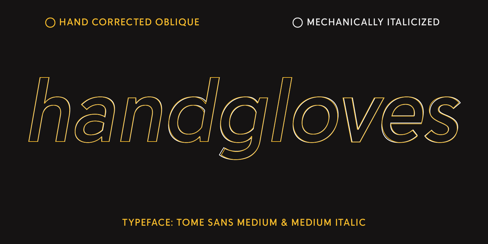 An example of adjustments made by hand to obliqued upright letters overlaying mechanically italicized letters